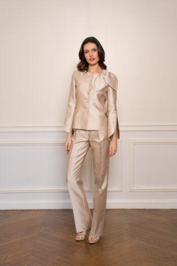Couture faille jacket & pants set
