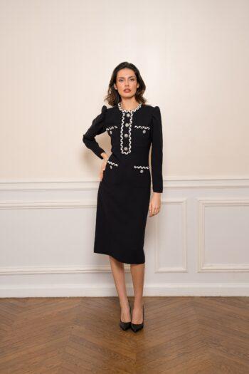 Vestido de crepé