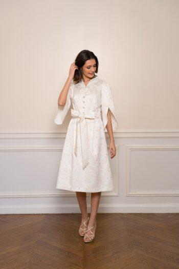 Robe Ève satin brodé