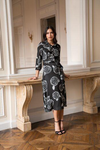 Elegante vestido estampado