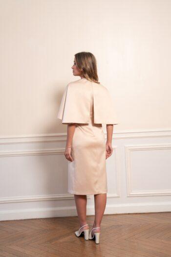 robe satin cape couture