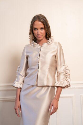 veste femme détail col volanté Doris