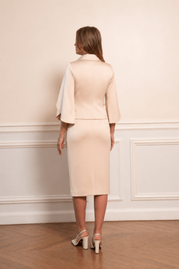 Hodaya couture satin cape jacket by ECAILLE PARIS